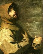 Francisco de Zurbaran st. francis meditating oil painting